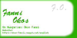 fanni okos business card